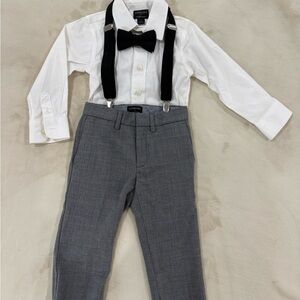 Crewcuts White and Gray Kids Matching Set